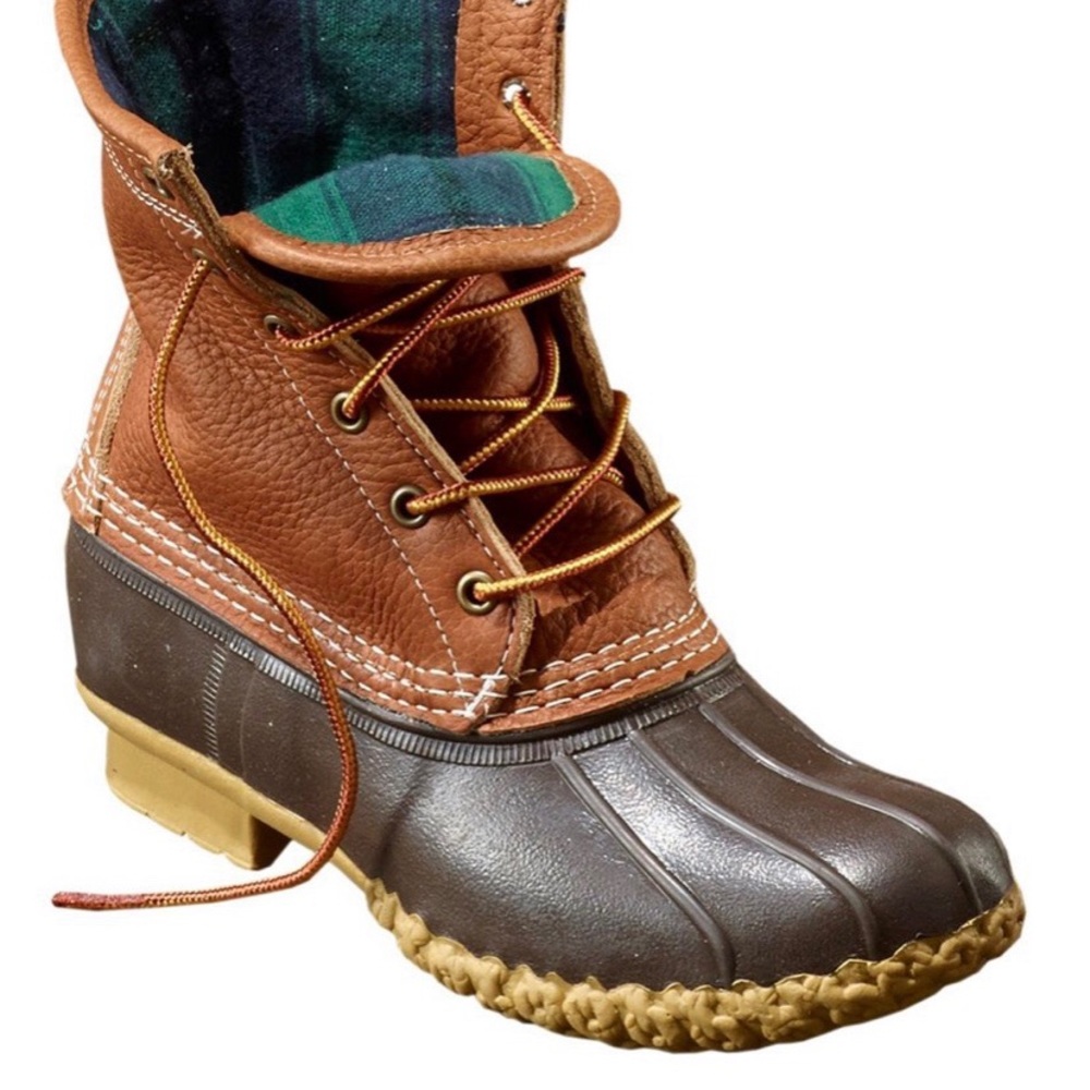 NEW L.L.Bean Boots Chamois-Lined Flannel UNINSULATED (NO LONGER OFFERED) Women 6